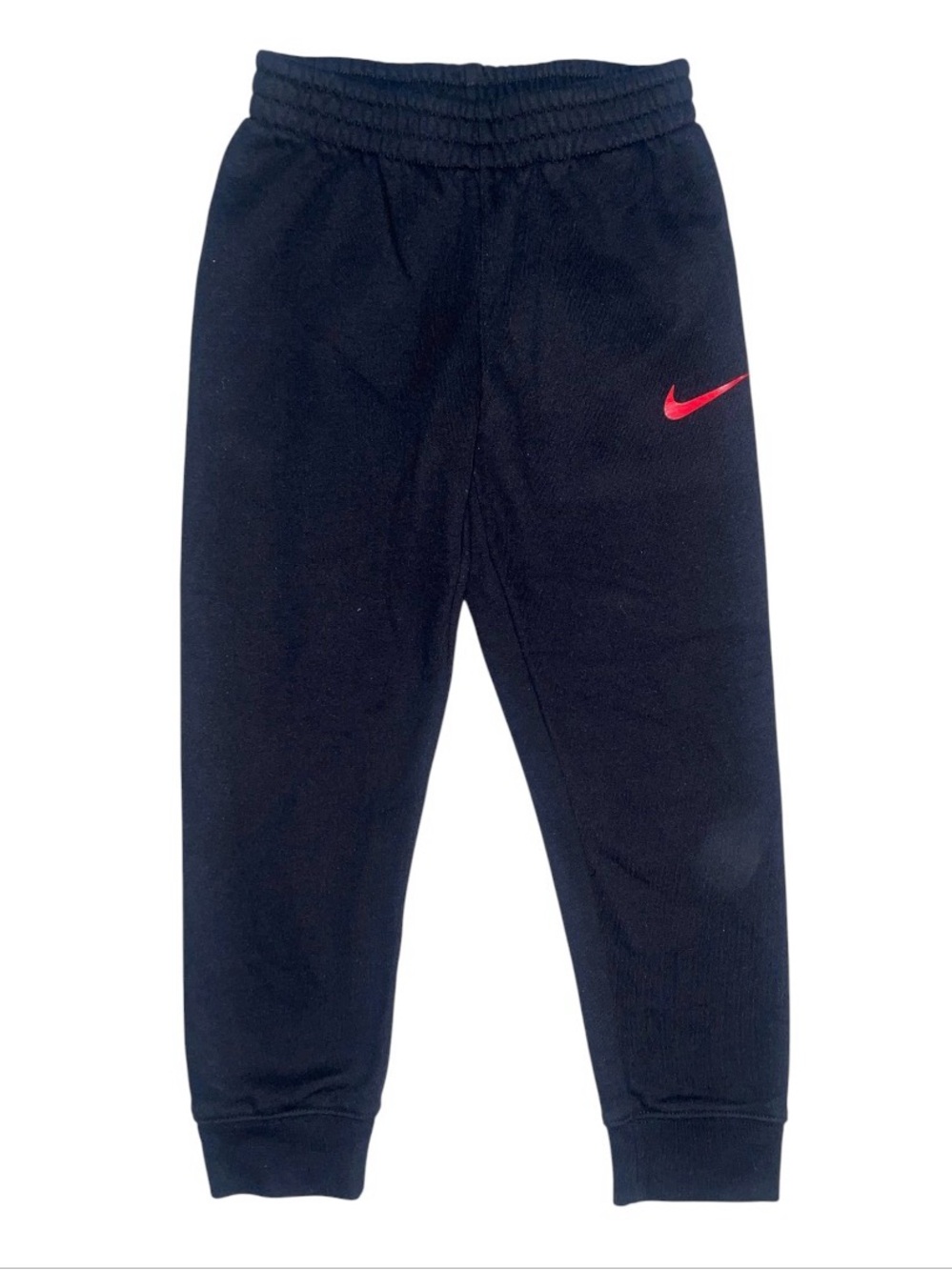 Nike Kids Black Sweatpants with Red Swoosh